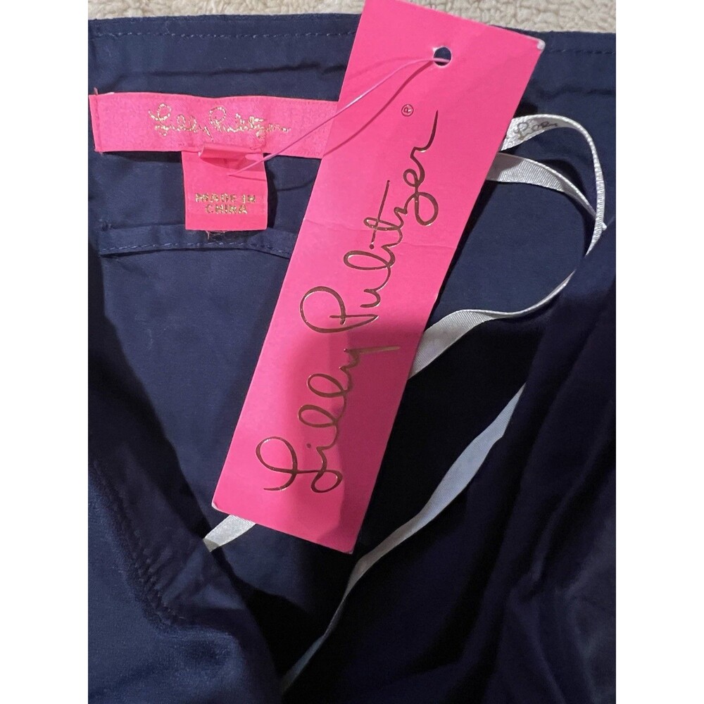 Lilly Pulitzer Kylo Strapless Belted Jumpsuit Wide Leg Navy Blue 8 Nwt $218 - Picture 9 of 9